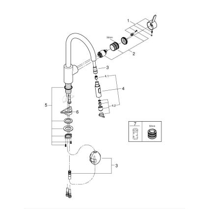 GROHE 31481001 - EUROSMART COSMOPOLITAN izlietnes jaucējkrāns, spīdīgs hroms