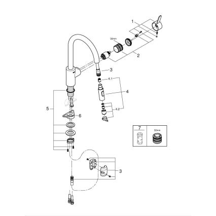 GROHE 31481001 - EUROSMART COSMOPOLITAN izlietnes jaucējkrāns, spīdīgs hroms