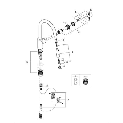 GROHE 31481001 - EUROSMART COSMOPOLITAN izlietnes jaucējkrāns, spīdīgs hroms