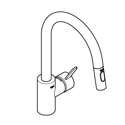 GROHE 31481001 - EUROSMART COSMOPOLITAN izlietnes jaucējkrāns, spīdīgs hroms