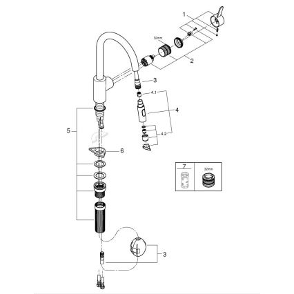 GROHE 31484001 - GET virtuves izlietnes jaucējkrāns, spīdīgs hroms