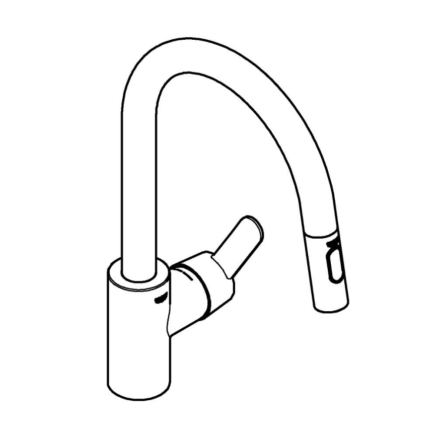 GROHE 31484001 - GET virtuves izlietnes jaucējkrāns, spīdīgs hroms