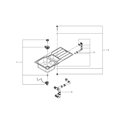 GROHE 31572SD1 - Izlietne K500 1000 × 500 mm, nerūsējošais tērauds