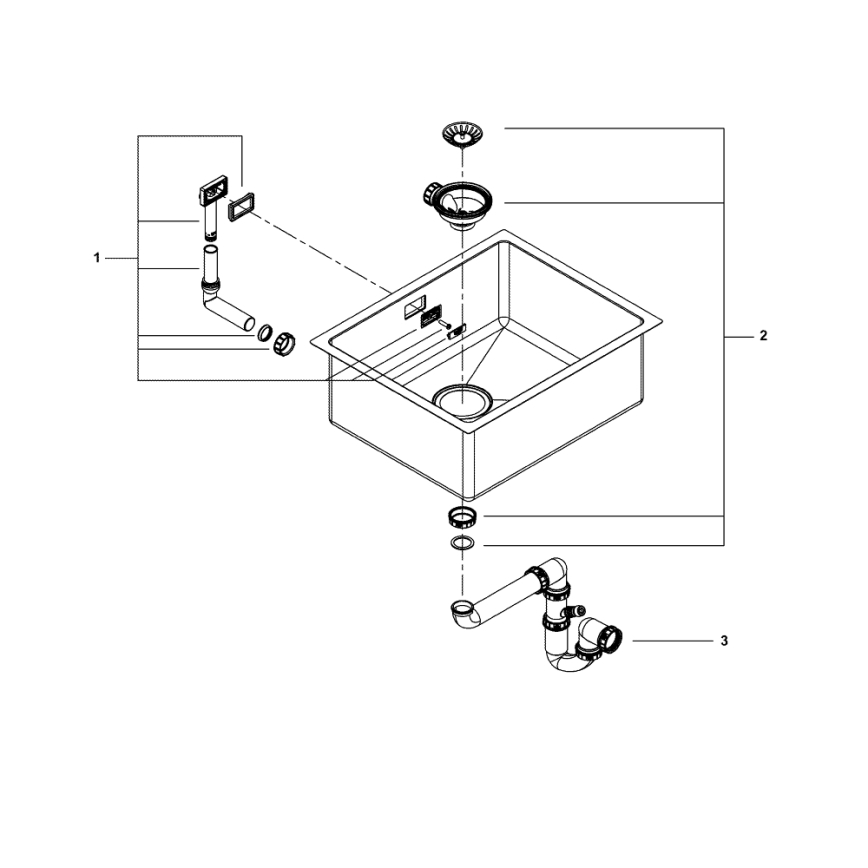 GROHE 31574SD1 - Virtuves izlietne K700U 550 x 450 mm nerūsējošā tērauda