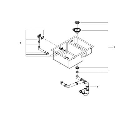 GROHE 31577SD1 - Virtuves izlietne K700U 595 × 450 mm no nerūsējošā tērauda