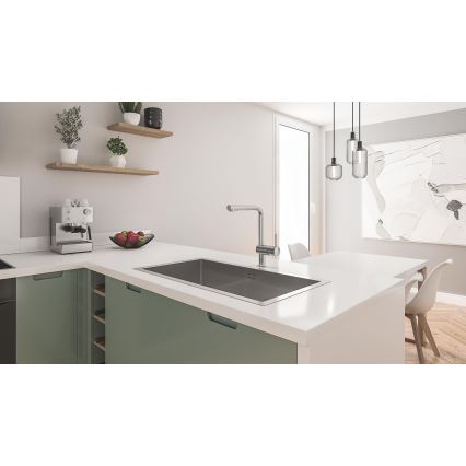 GROHE 31580SD1 - K700 nerūsējošā tērauda virtuves izlietne 864 × 464 mm