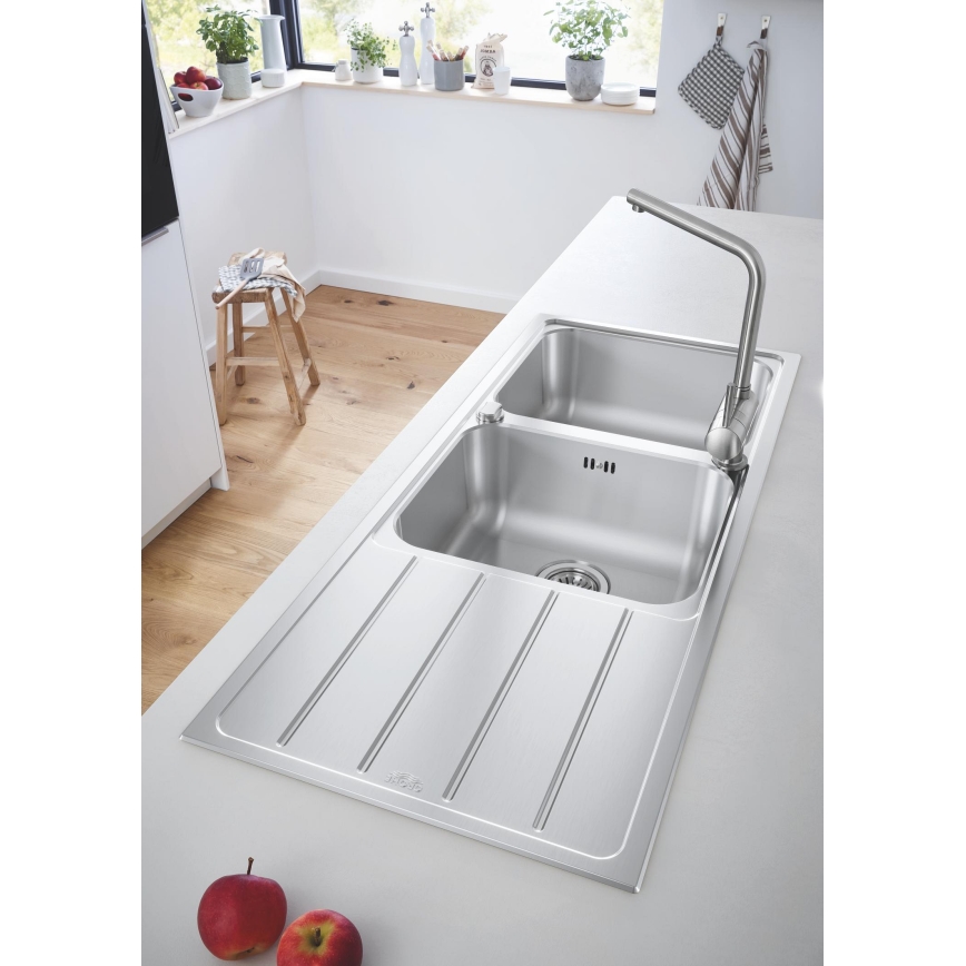 GROHE 31588SD1 - Izlietne K500 1160 × 500 mm no nerūsējošā tērauda