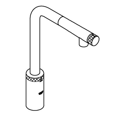 GROHE 31613000 - Virtuves izlietnes jaucējkrāns A SmartControl, 314 mm, spīdīgs hroms