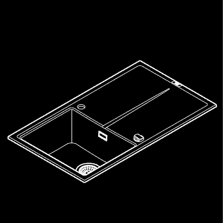 GROHE 31640AP0 - Kompozīta izlietne K400 860 × 500 mm granīta/melna