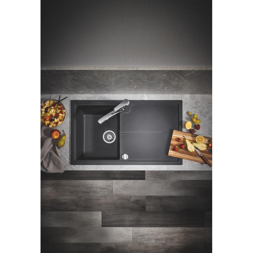 GROHE 31640AP0 - Kompozīta izlietne K400 860 × 500 mm granīta/melna