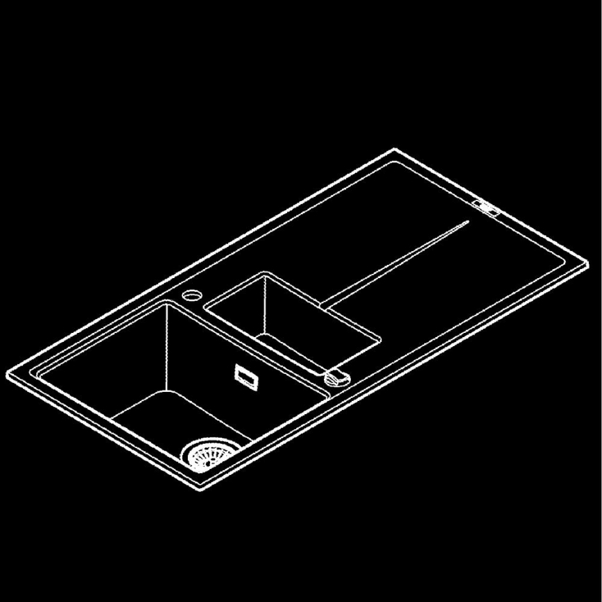 GROHE 31642AP0 - K400 izlietne 1000 × 500 mm granīta/melna