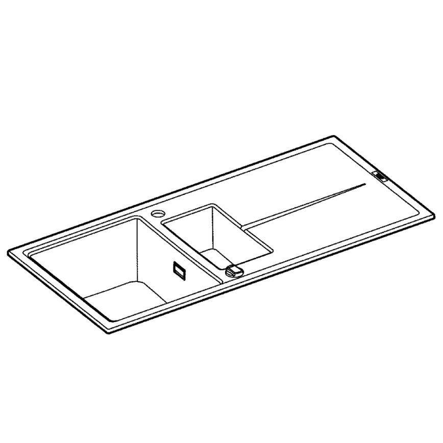 GROHE 31642AP0 - K400 izlietne 1000 × 500 mm granīta/melna