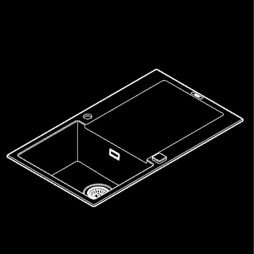 GROHE 31644AP0 - Izlietne K500 860 × 500 mm granīts/melna