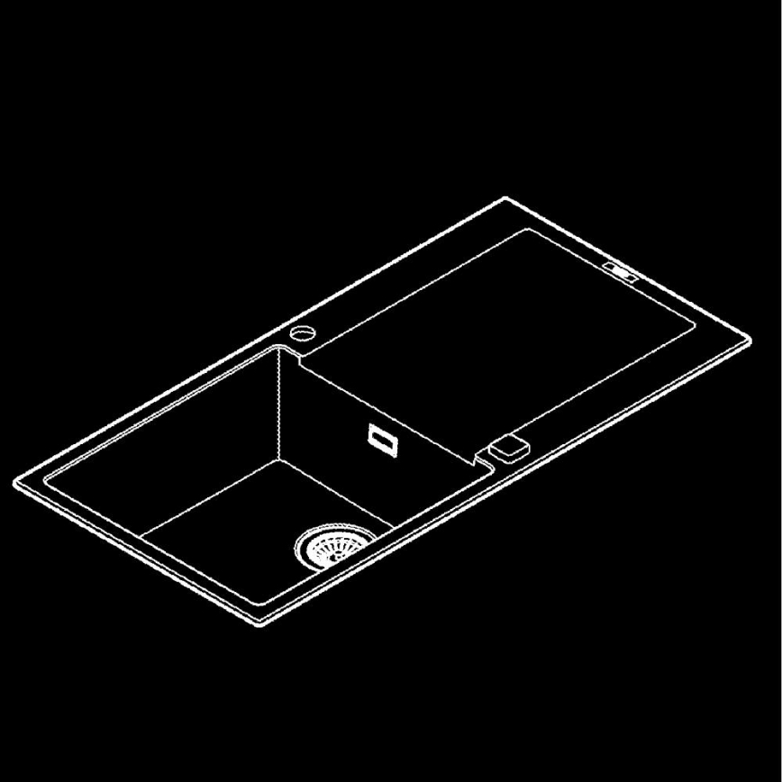 GROHE 31645AP0 - Izlietne K500 1000 × 500 mm akmens/melna