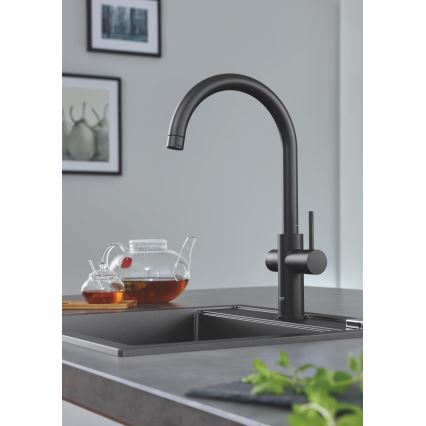 GROHE 31651AP0 - Kompozīta izlietne K700 560 × 510 mm melna