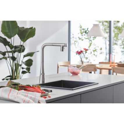 GROHE 31653AP0 - Kompozīta izlietne K700U 457 × 406 mm melna