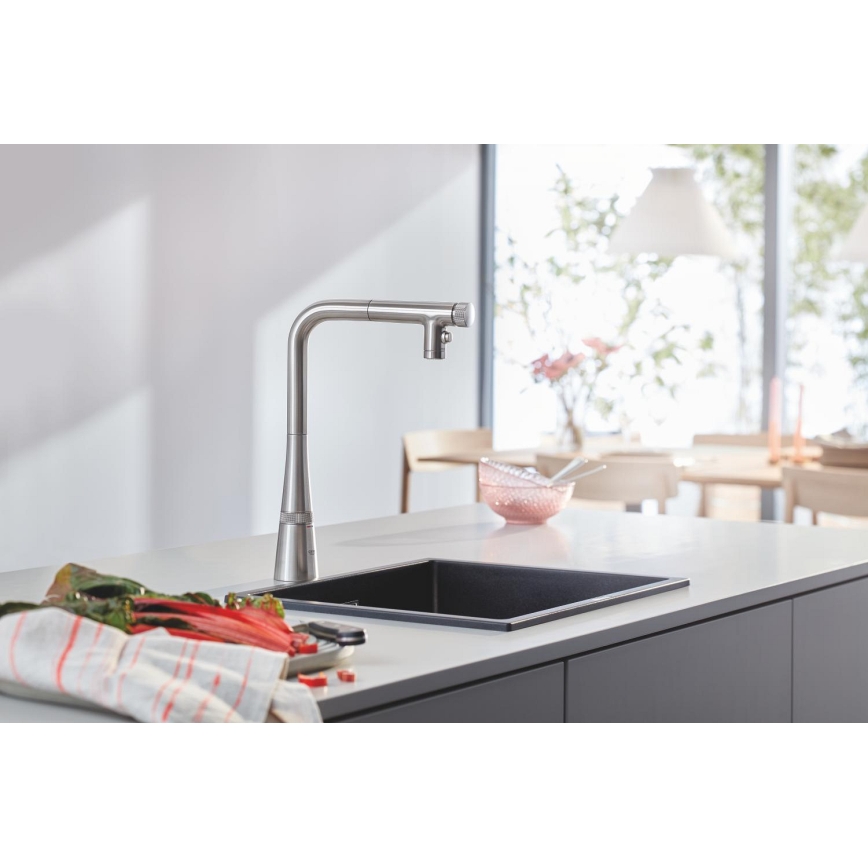 GROHE 31653AP0 - Kompozīta izlietne K700U 457 × 406 mm melna