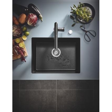 GROHE 31655AP0 - Izlietne K700U 610 × 460 mm melns akmens/melns