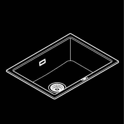 GROHE 31655AP0 - Kompozīta izlietne K700U 610 × 460 mm melna