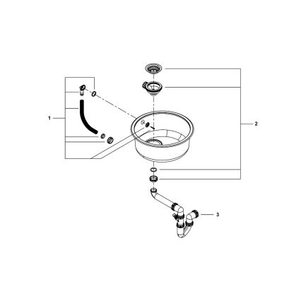 GROHE 31720SD0 - Izlietne K200 440 x 440 x 180 nerūsējošais tērauds