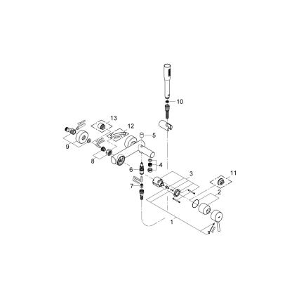 GROHE 32212001 - CONCETTO vannas jaucējkrāna komplekts, spīdīgs hroms