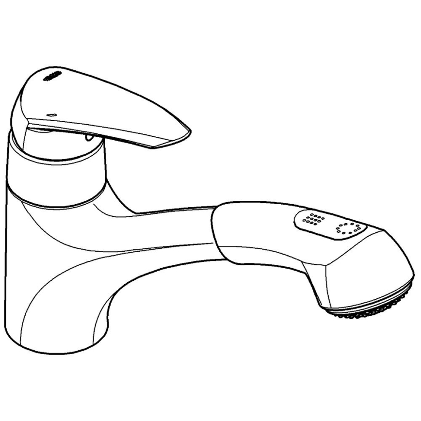 GROHE 32257001 - Izlietnes jaucējkrāns EURODISC spīdīgs hroms