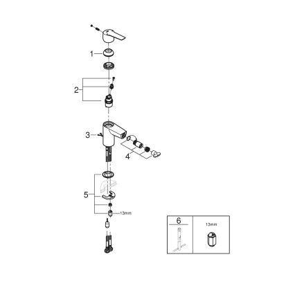 GROHE 32281002 - Bidē jaucējkrāns START S spīdīgs hroms