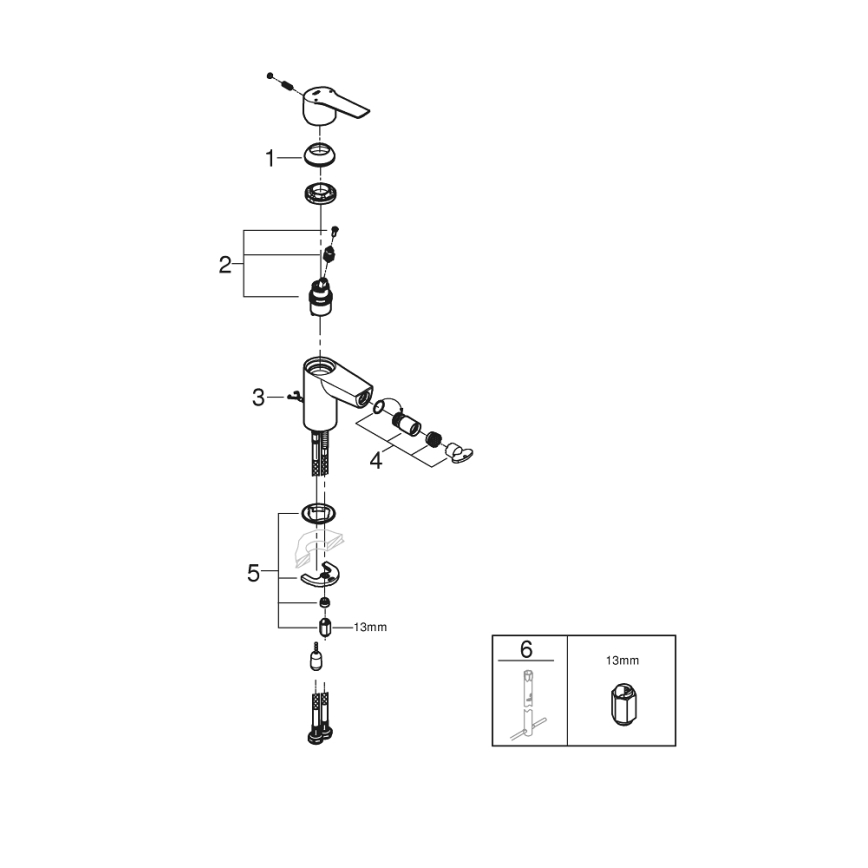 GROHE 32281002 - Bidē jaucējkrāns START S spīdīgs hroms
