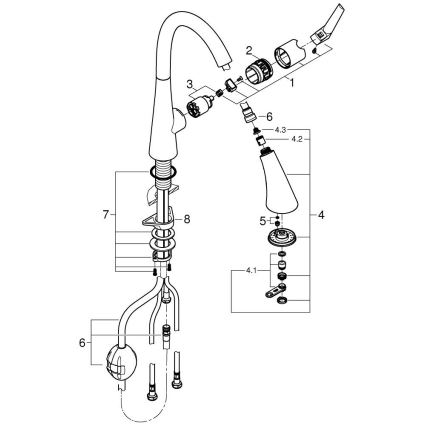 GROHE 32294DC2 - izlietnes jaucējkrāns ZEDRA, no nerūsējošā tērauda