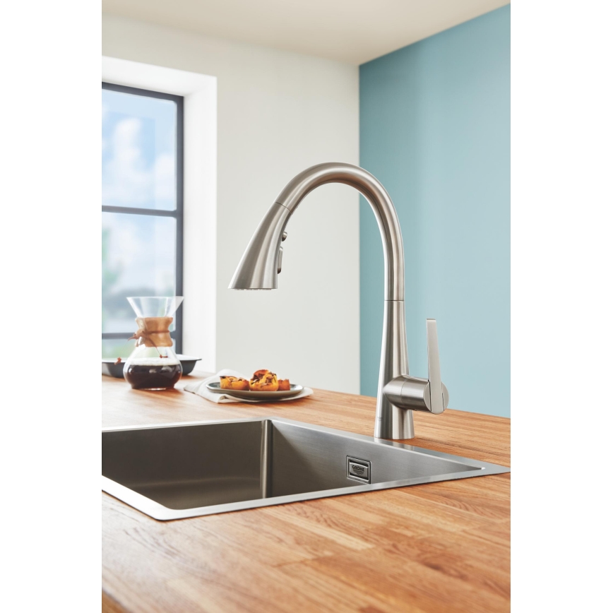 GROHE 32294DC2 - izlietnes jaucējkrāns ZEDRA, no nerūsējošā tērauda