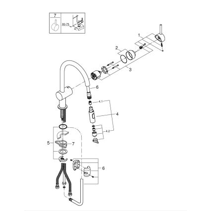 GROHE 32321002 - Izlietnes jaucējkrāns A, spīdīgi hromēts