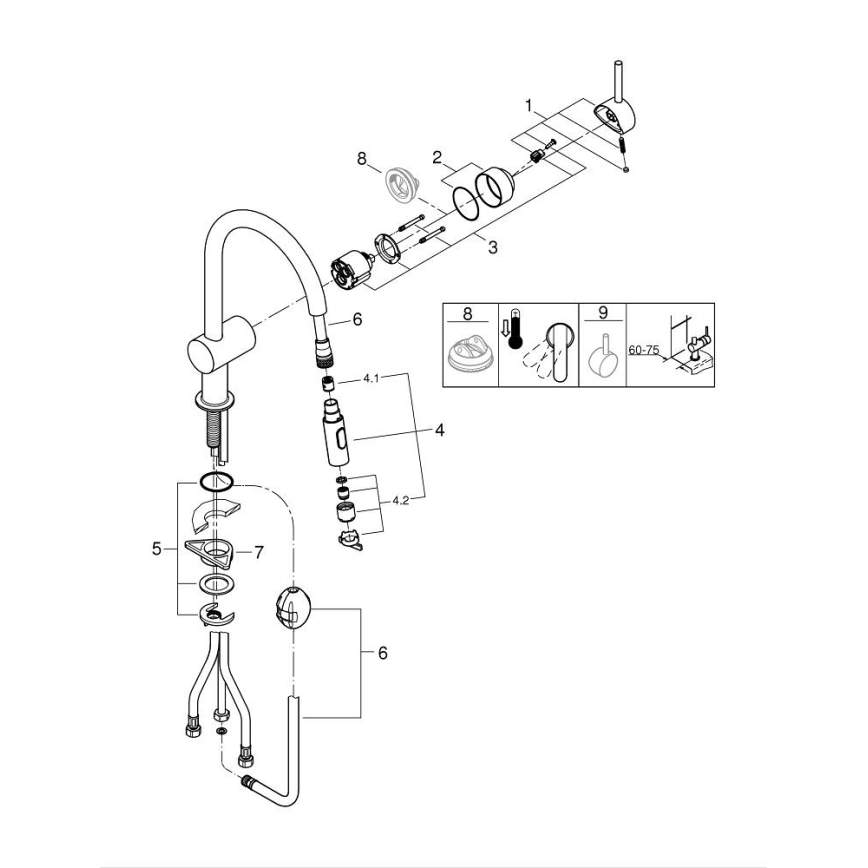 GROHE 32321DC2 - Izlietnes jaucējkrāns A no nerūsējošā tērauda