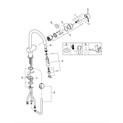 GROHE 32321DC2 - virtuves izlietnes jaucējkrāns A, nerūsējošais tērauds