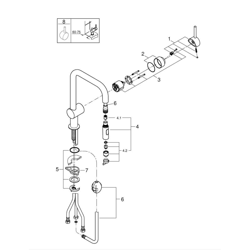GROHE 32322DL2 - Izlietnes jaucējkrāns A, bronzas apdare