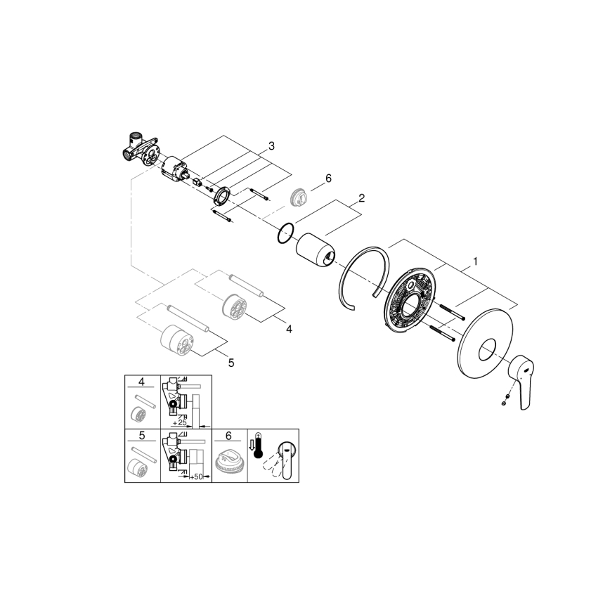 GROHE 32590002 - dušas jaucējkrāns START, spīdīgs hroms