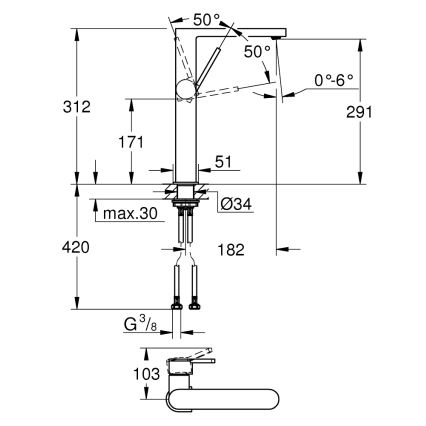 GROHE 32618003 - Izlietnes jaucējkrāns PLUS XL spīdīgs hroms