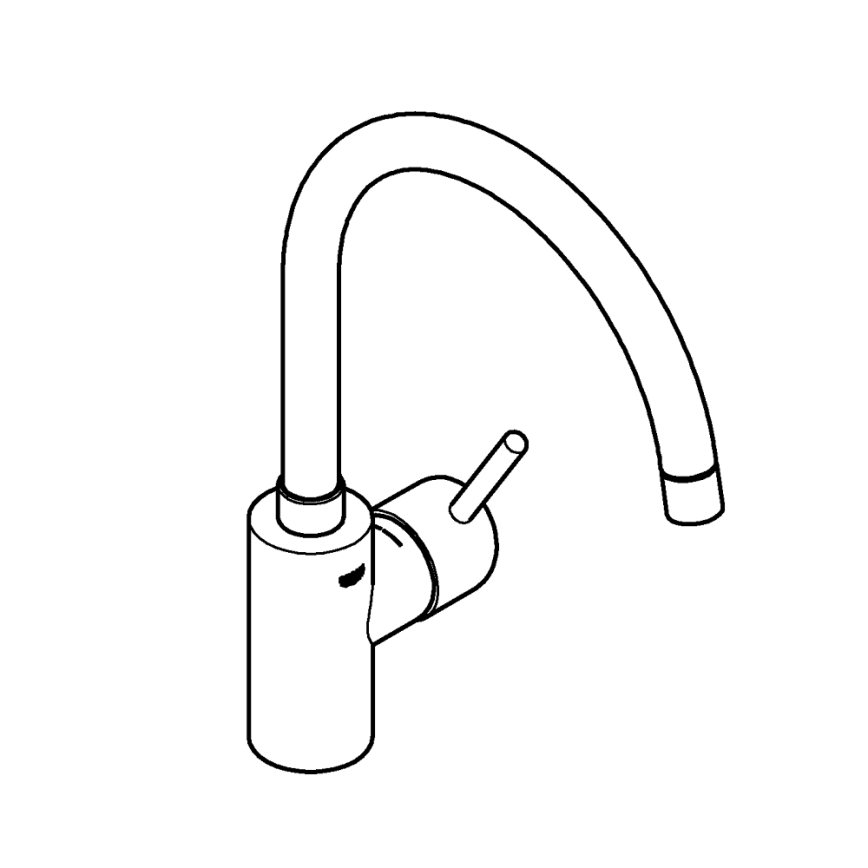 GROHE 32661003 - Izlietnes jaucējkrāns CONCETTO, spīdīgs hroms