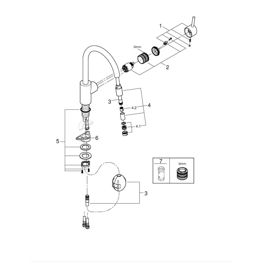 GROHE 32663003 - Izlietnes jaucējkrāns CONCETTO 360 mm spīdīgs hroms