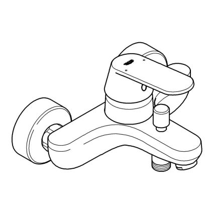 GROHE 32831000 - Vannas jaucējkrāns EUROSMART COSMOPOLITAN DN 15 spīdīgs hroms