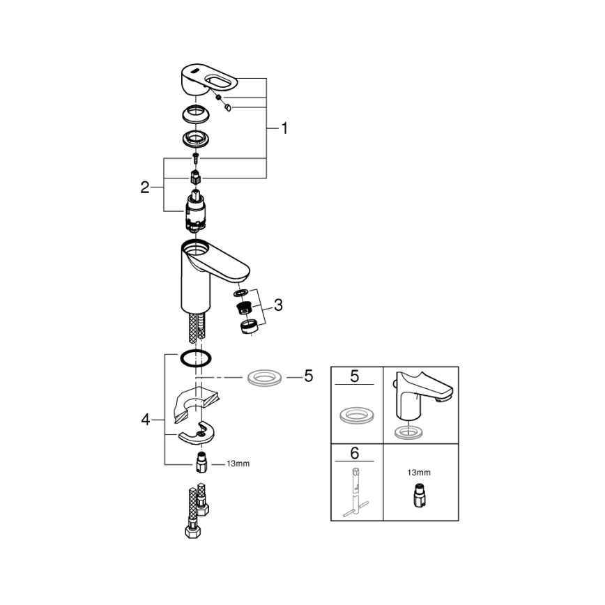 GROHE 32854000 - izlietnes jaucējkrāns BAULOOP, spīdīgs hroms