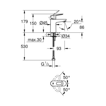 GROHE 32854000 - izlietnes jaucējkrāns BAULOOP, spīdīgs hroms