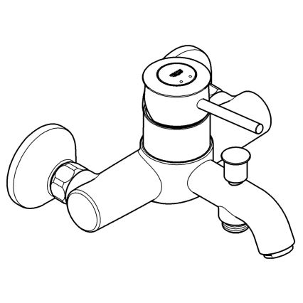 GROHE 32865000 - Vannas jaucējkrāns BAUCLASSIC DN 15, spīdīgs hroms