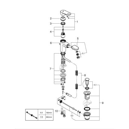 GROHE 33155002 - Izlietnes jaucējkrāns EUROPLUS DN 15 spīdīgs hroms