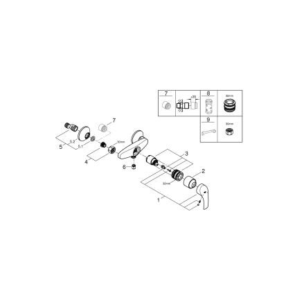 GROHE 33555002 - Dušas jaucējkrāns EUROSMART DN 15 spīdīgs hroms
