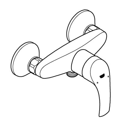 GROHE 33555002 - Dušas jaucējkrāns EUROSMART DN 15 spīdīgs hroms