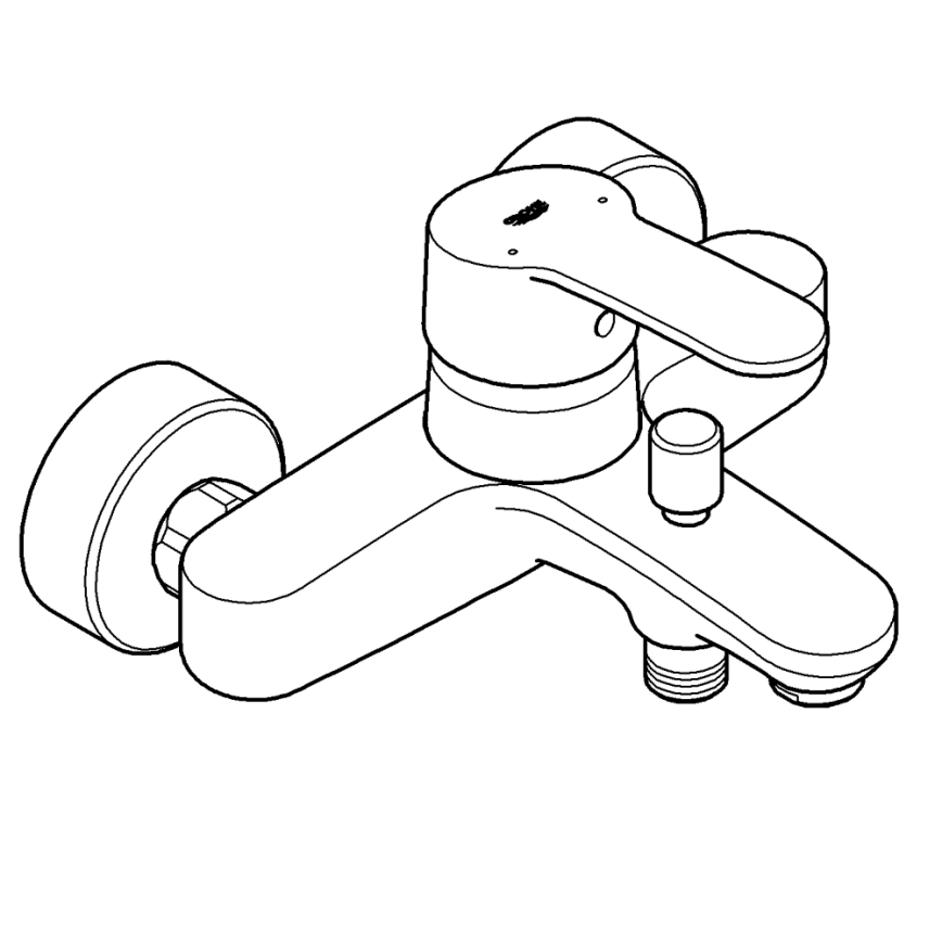 GROHE 33591002 - Vannas jaucējkrāns EUROSTYLE COSMOPOLITAN, spīdīga hroma apdare