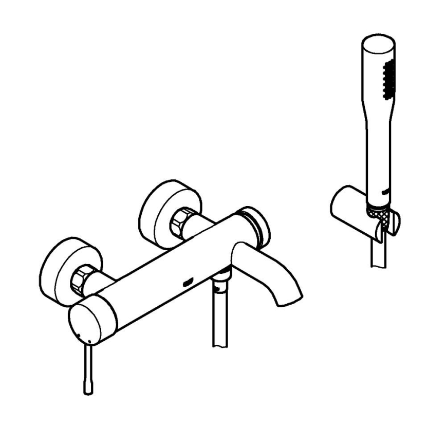 GROHE 33628001 - ESSENCE vannas maisītājs DN 15, spīdīgs hroms