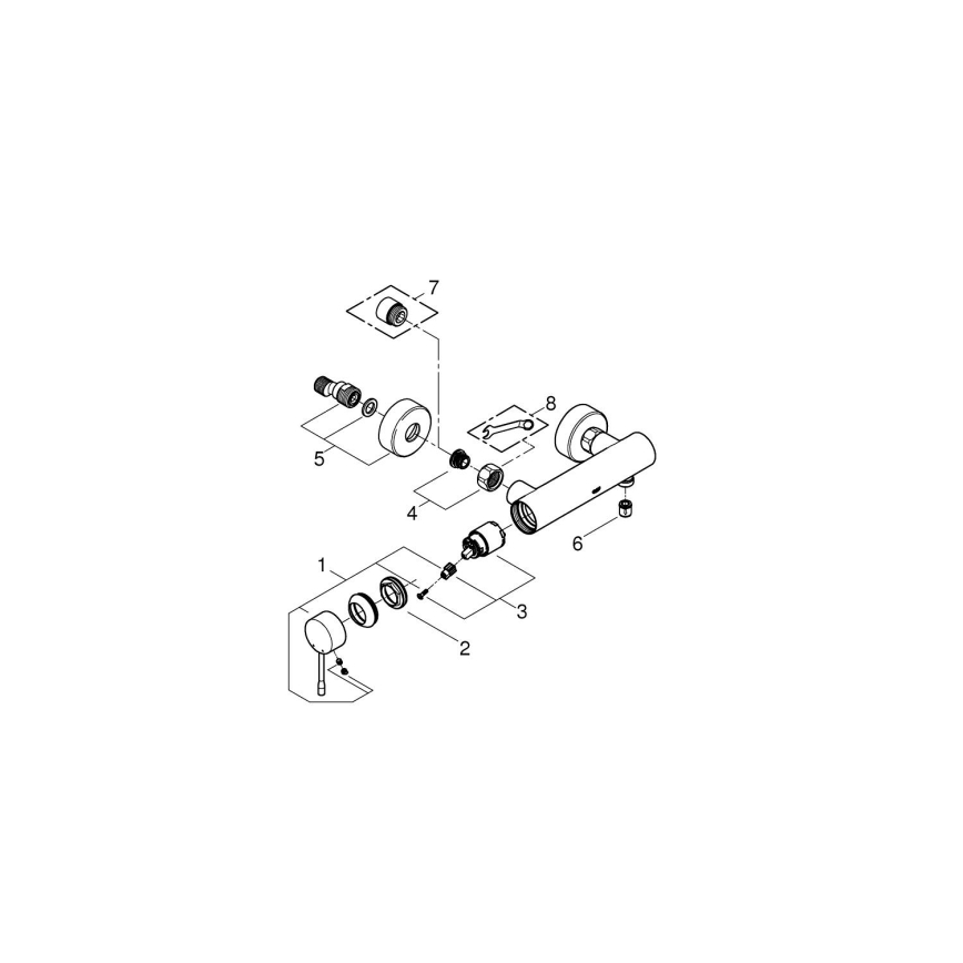 GROHE 33636001 - dušas jaucējkrāns ESSENCE, spīdīgs hroms