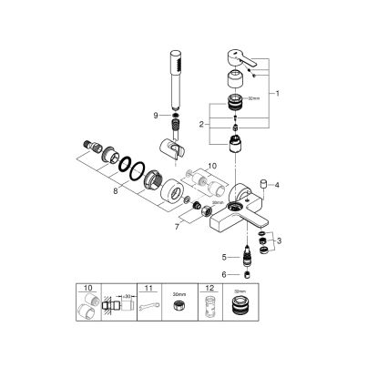 GROHE 33850001 - LINEARE vannas jaucējkrāns DN 15 spīdīgs hroms