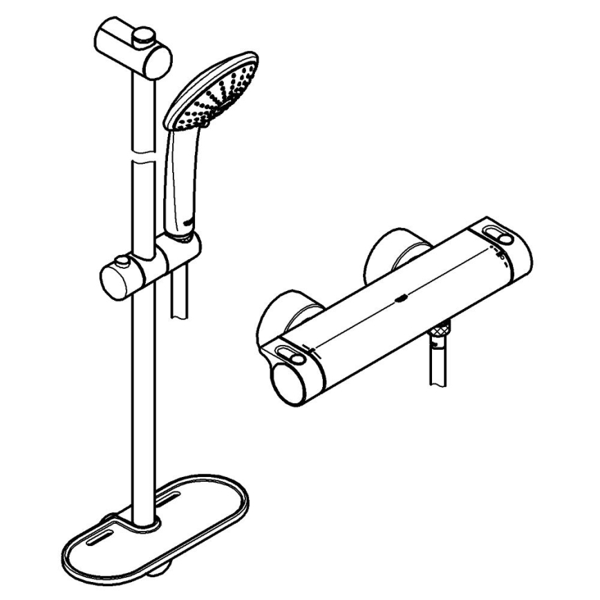 GROHE 34195001 - termostata dušas jaucējkrāns GROHTHERM 2000 ar EUPHORIA 110 komplektu, hromēts
